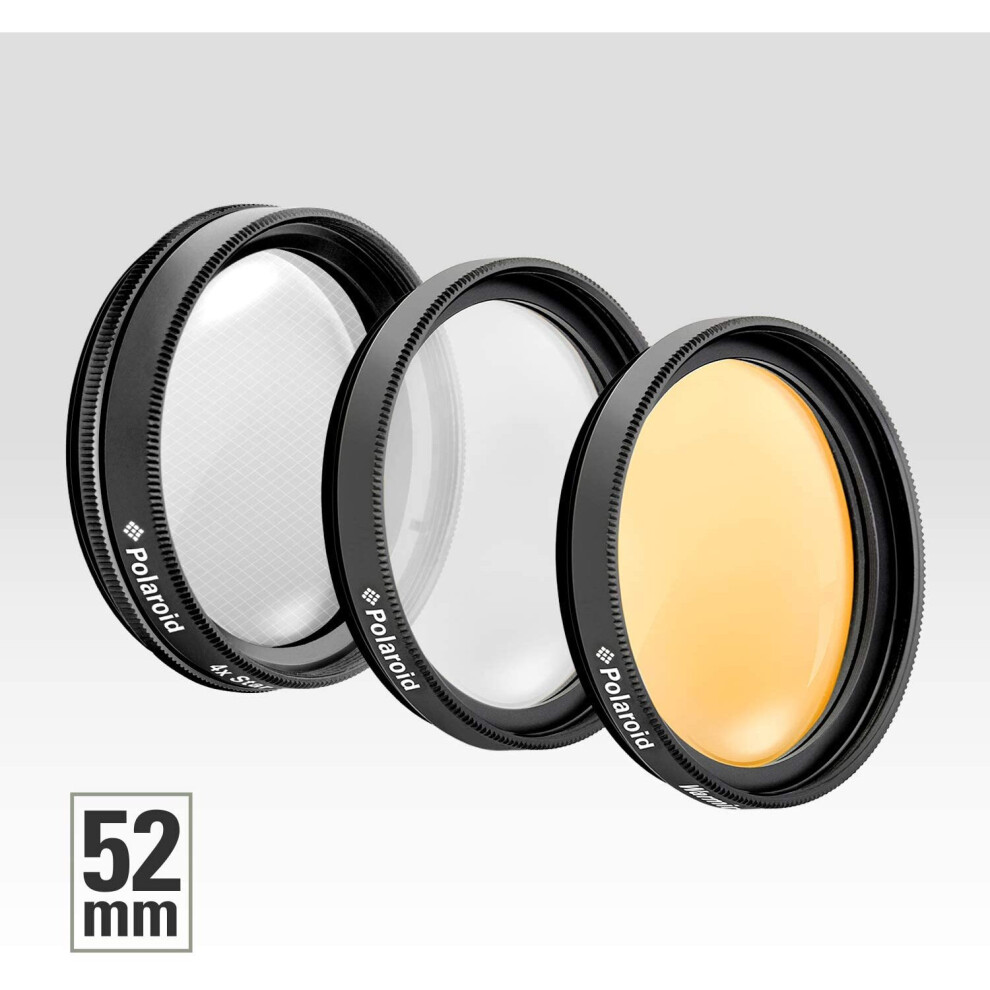 (52mm) Polaroid 3-Piece Creative Filter Kit with Case