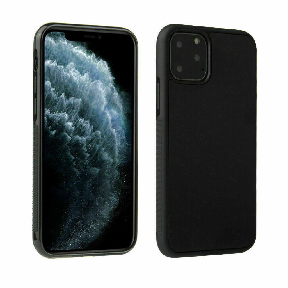 (Black, For iPhone 12 / 12 Pro) Anti Gravity Case For Apple iPhone Goat Suction Grip Stick Selfie Phone Cover