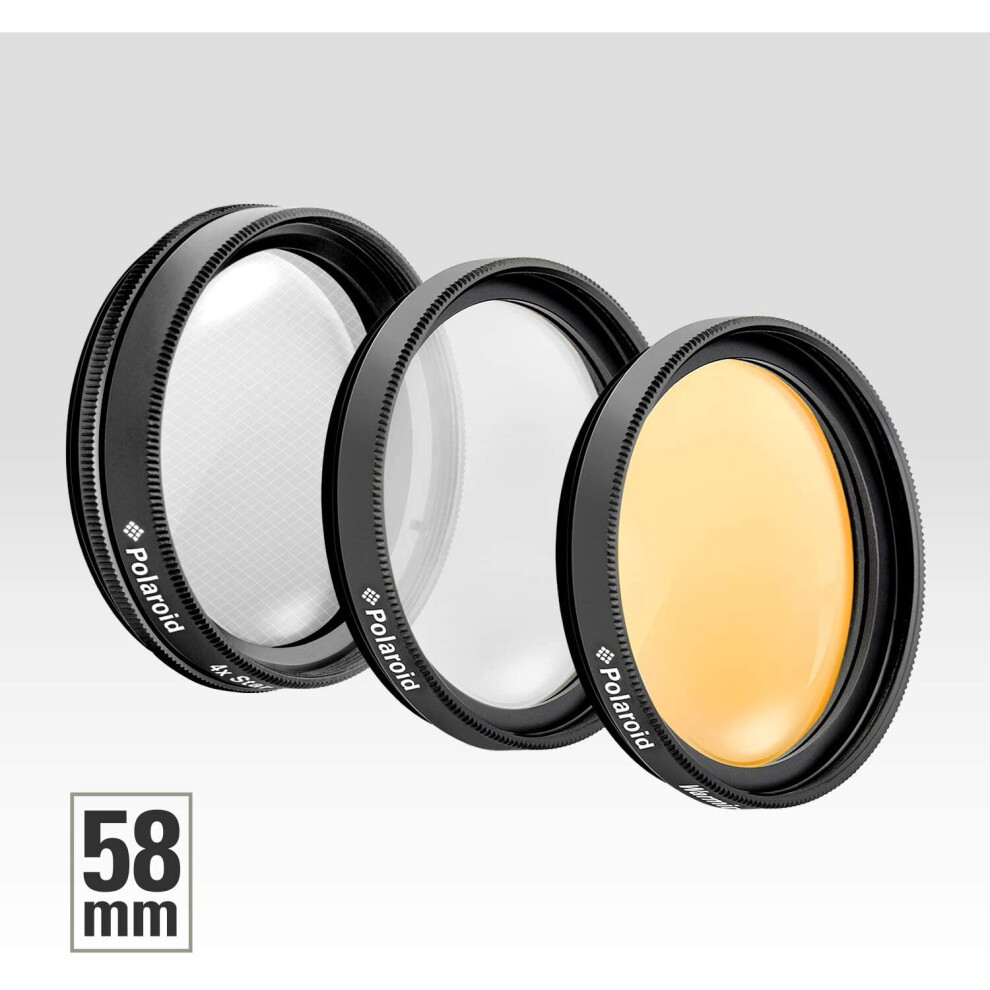 (58mm) Polaroid 3-Piece Creative Filter Kit with Case