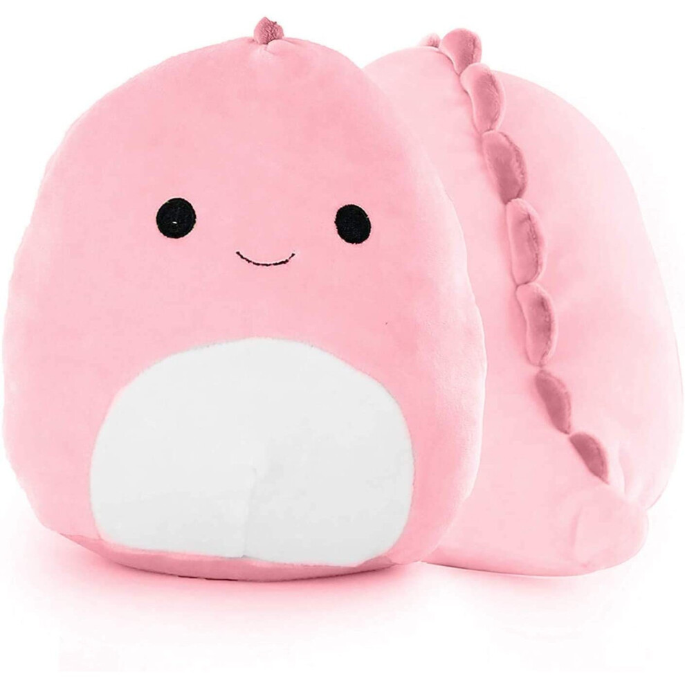 (pink) Cute Dinosaur Plush Toy Dinosaur Stuffed Animal,Cotton Plushies Doll Soft Lumbar Back Cushion Pillow for Car and Home Decoration Plush Birthday