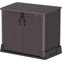 Duramax Cedargrain StoreAway 850L Plastic Garden Storage Shed – Outdoor Lockable Storage Shed – Durable & Strong Construction– Ideal for Too