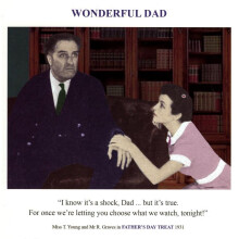 Watch TV Funny Father's Day Greeting Card Drama Queen Humour Cards