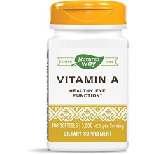 Nature's Way, Vitamin A, 3 000 mcg, 100 mjuka kapslar
