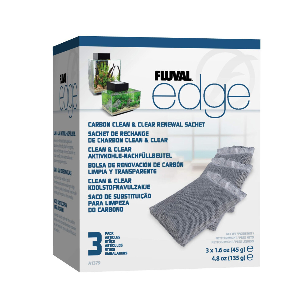 Fluval EDGE Carbon Clean & Clear Renewal Sachets - 3-Pack