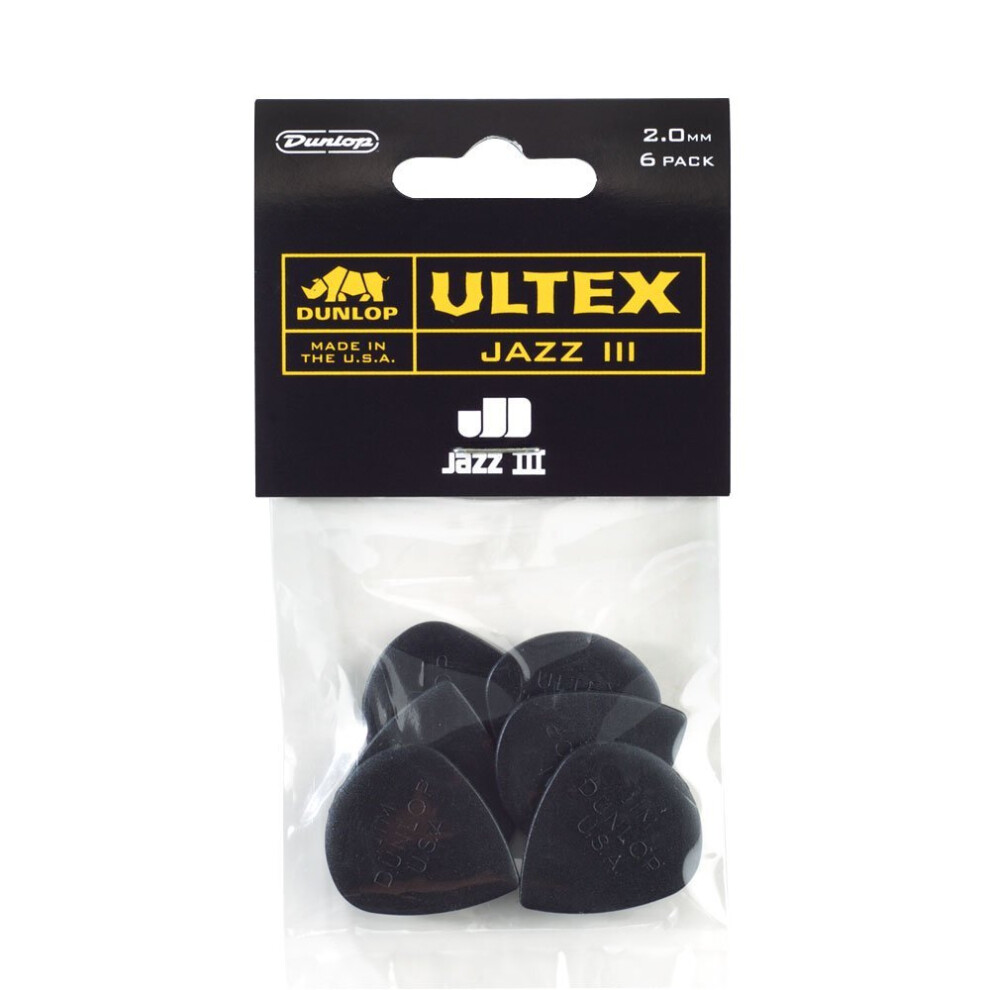 Dunlop 427P2.0 Ultex Jazz III, 2.0mm, 6/Player's Pack