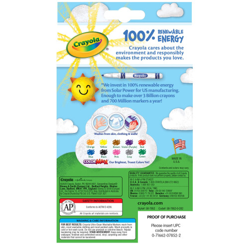 Crayola Crayola Ultra-Clean omyvateln fixy Fine Line Multicolor 10 Count 2