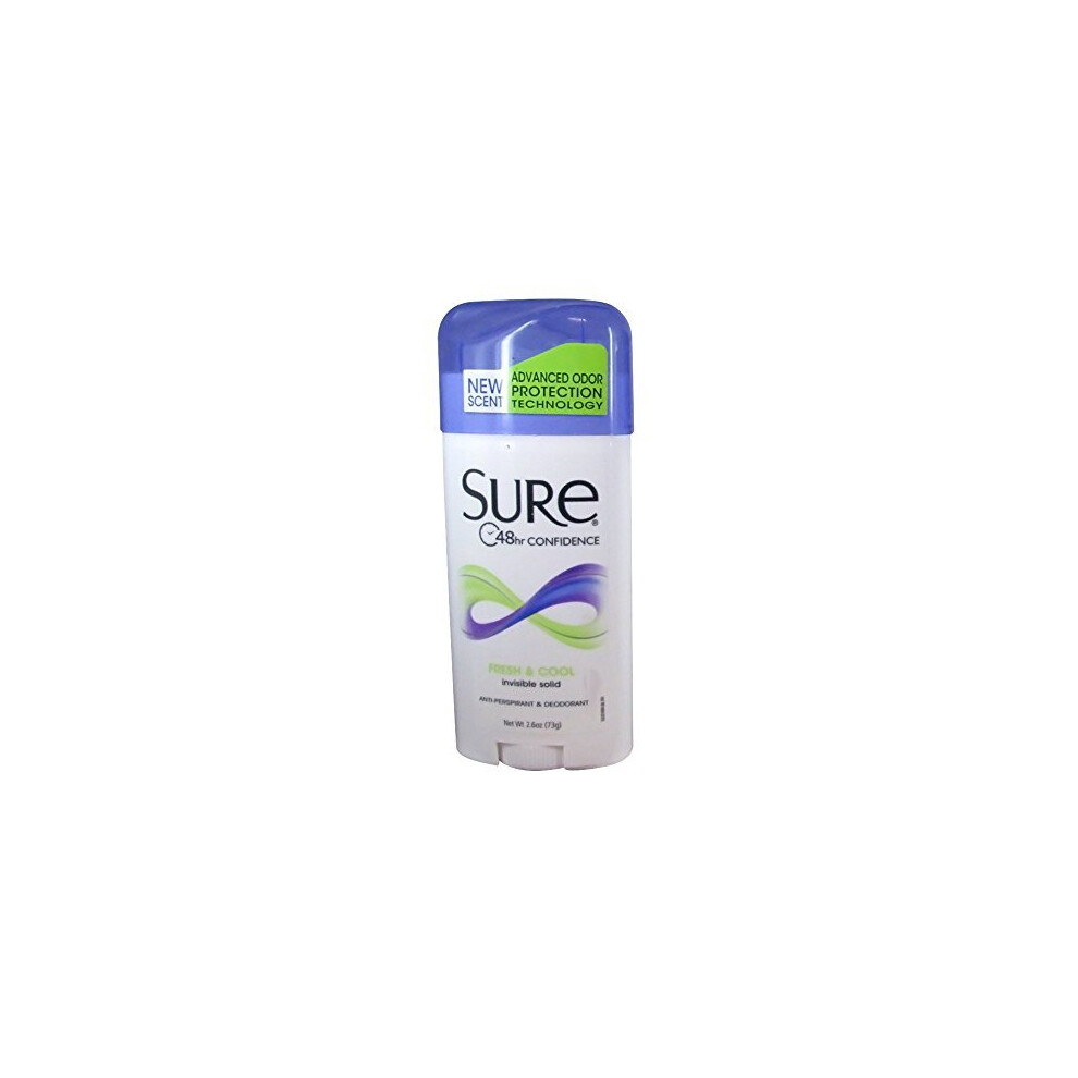 Sure Deodorant 2.6 Ounce Invisible Solid Fresh & Cool (76ml)