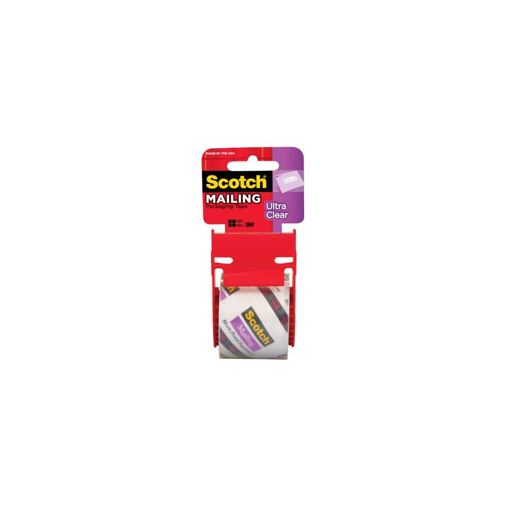 Photos - Other Office Equipment Scotch Ultra Clear Mailing Packaging Tape, 1 Roll with Dispenser, 1.88 in. x 22.2 Yards., 1.5" Core, Clear (141)