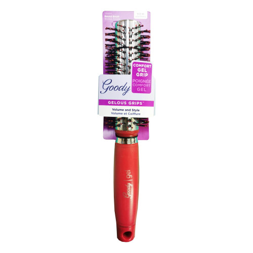 GOODY Gelous Grip Rundbürste, Schwarz, Lila oder Rot, 1 Stück (Farbe variiert)