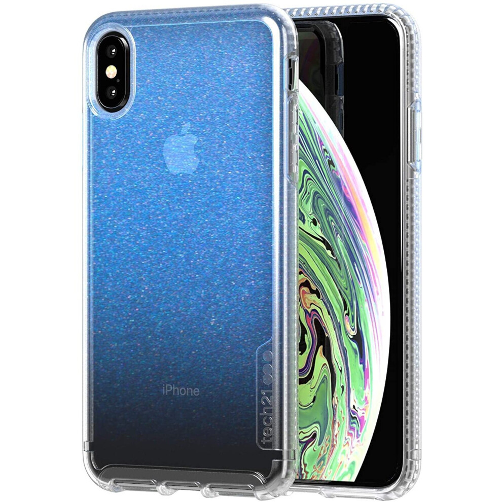 Tech Protective Apple iPhone XS Max Case Ultra-thin Iridescent Back Cover with Bulletshield - Pure Shimmer - Blue