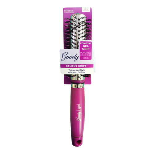 GOODY Gelous Grip Rundbürste, Schwarz, Lila oder Rot, 1 Stück (Farbe variiert) 1