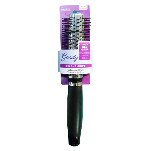 GOODY Gelous Grip Rundbürste, Schwarz, Lila oder Rot, 1 Stück (Farbe variiert) 2