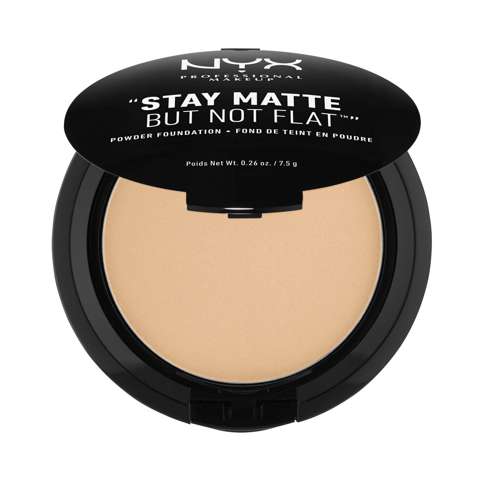 NYX PROFESSIONAL MAKEUP Stay Matte But Not Flat Powder Foundation, Warm Beige