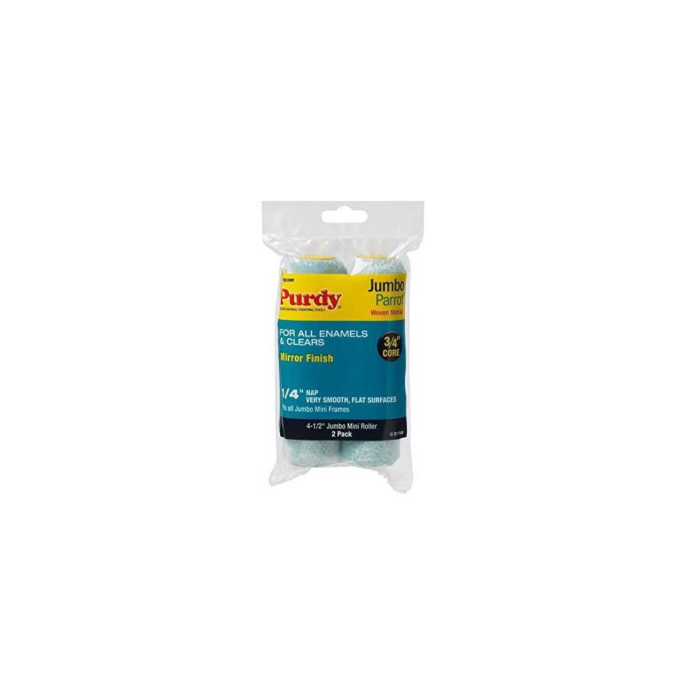 Purdy 140624040 Jumbo Mini Parrot Roller Replacements, 2-Pack, 4-1/2 inch x 1/4 inch nap