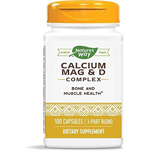 Nature's Way, Complexo de Cálcio, Magnésio e Vitamina D, 100 Cápsulas