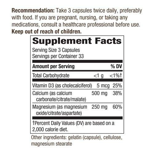 Nature's Way, Complexo de Cálcio, Magnésio e Vitamina D, 100 Cápsulas 2