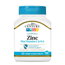 21st Century, Železo plus vitamíny C & B-6, Žvýkací, Fialová chuť, 90 Tablet