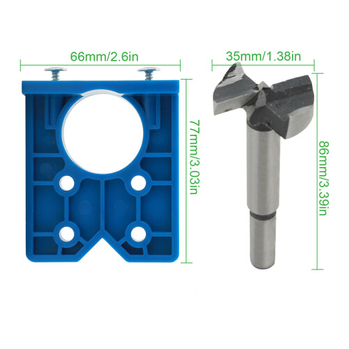 ABS Concealed Hinge Hole Jig Kitchen Cabinet Doors Drill Bit Tool D 1