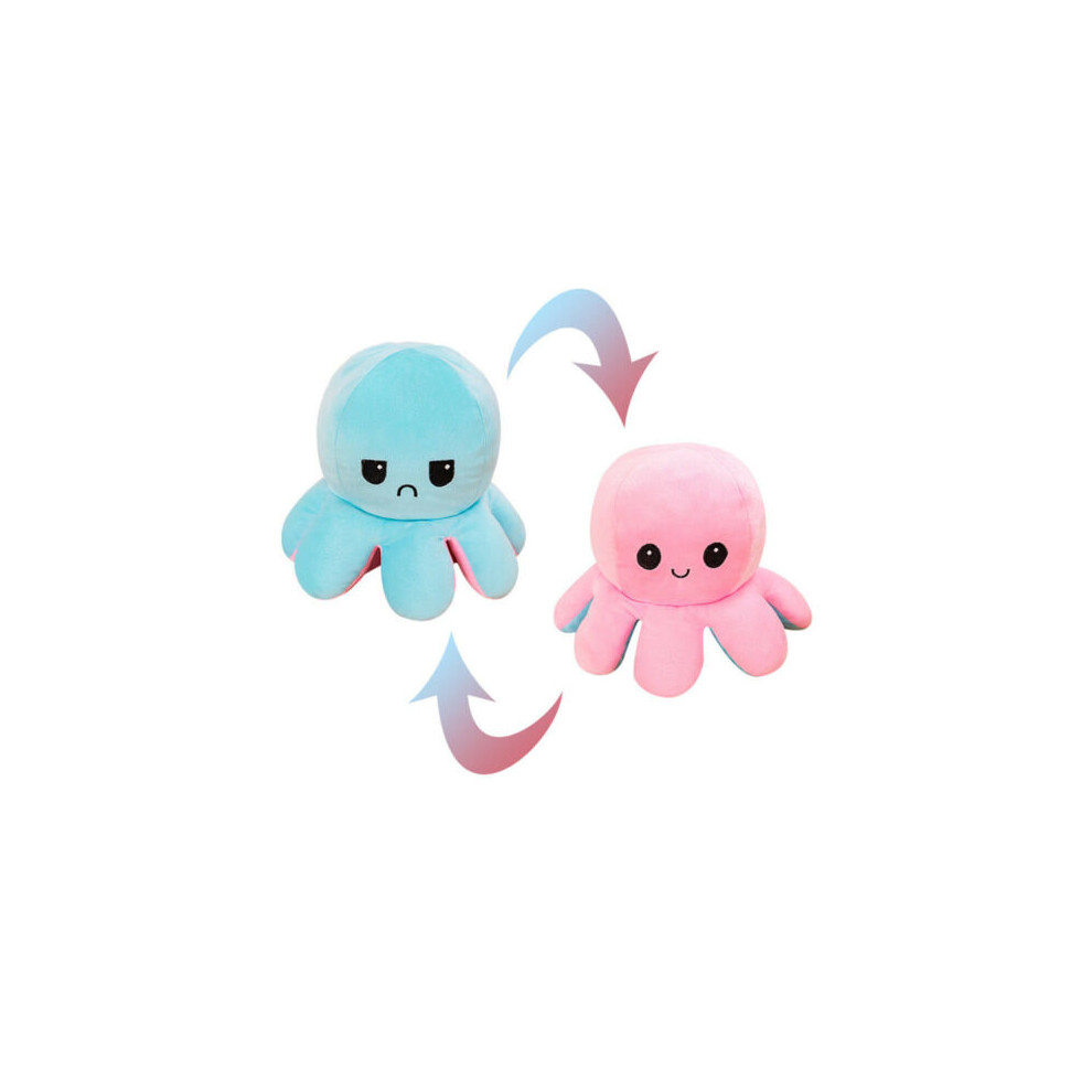 ( To Blue) Giant Reversible Octopus Toy Pink/Light/Blue