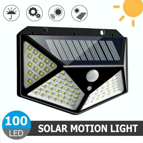 Ranpo 2Pcs 100 LED PIR αισθητήρα κίνησης ηλιακό φως τοίχου υπαίθρια λάμπα κήπου 2