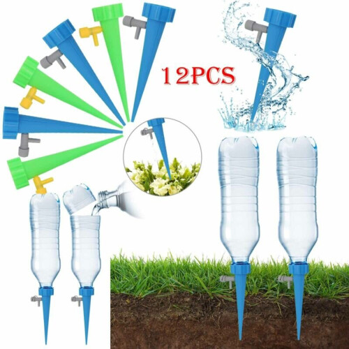 12x Automatic Self Watering Spikes System Garden  Plant Pot Water-er Tools