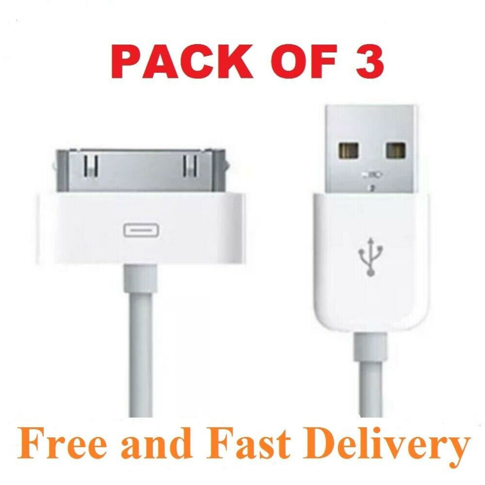 Charging USB Cable Charger Data Lead for Apple iPhone 4, 4S, iPad 2 1