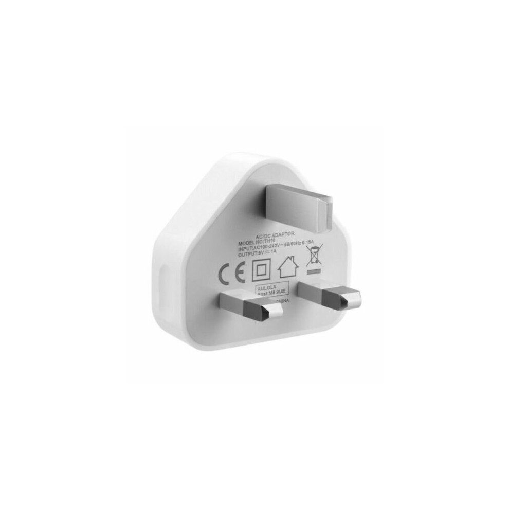 (Uk Plug + Cable) Mains 3-Pin Uk Plug Usb Charger For Apple Iphone 3G/3Gs/4/4S, Ipad 1/2/3, Ipod Touch 1/2/3/4, Ipod Classic, Ipod Nano 1 To 6 7381456991443