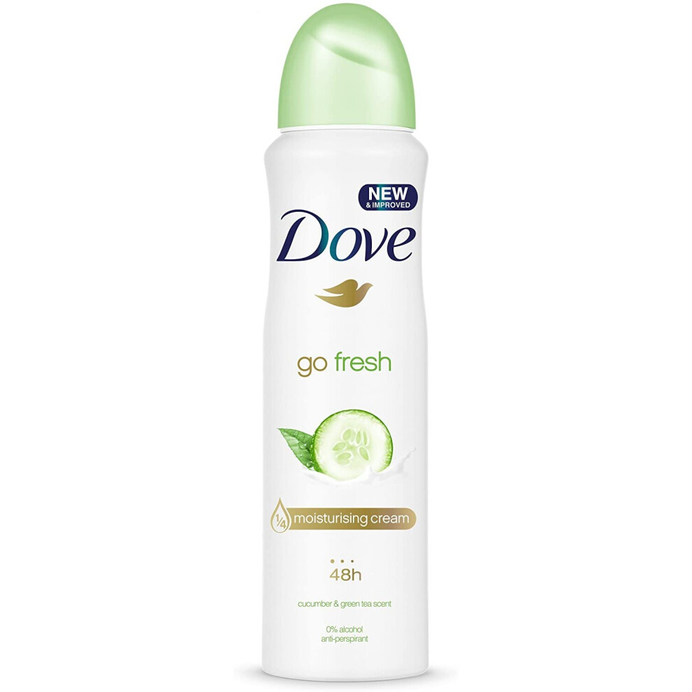 Dove Women's Green Anti-Perspirant Deodorant Spray, Cucumber & Tea, 250Ml