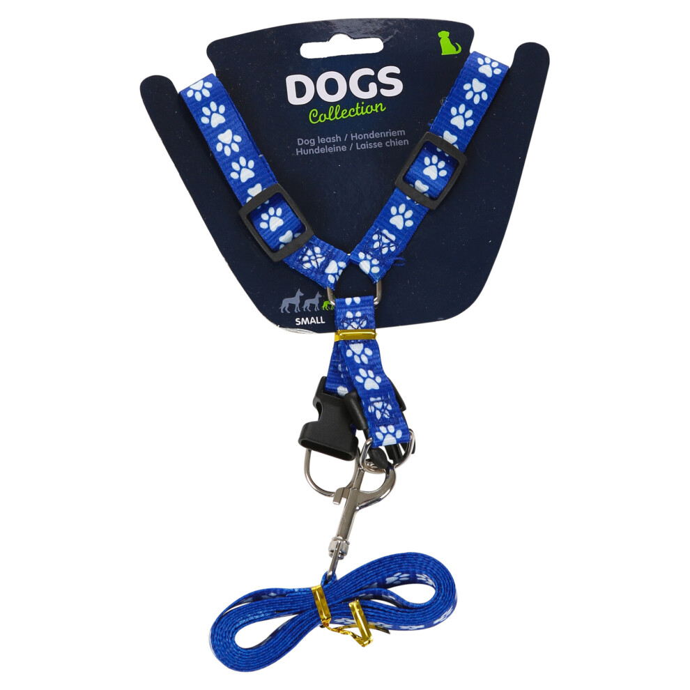 (Blue) Dog Leash Puppy Lead Harness Strong Polythene Outdoor Walking