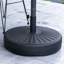(28KG Round Base Only) Large Double-Sided Parasol Garden Patio Sun Shade Umbrella