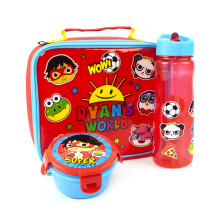 Ryans World 3-Piece Lunch Set: Red Titan Lunch Bag, Snack Pot & 600ml Water Bottle – Licensed Kids Lunch Kit