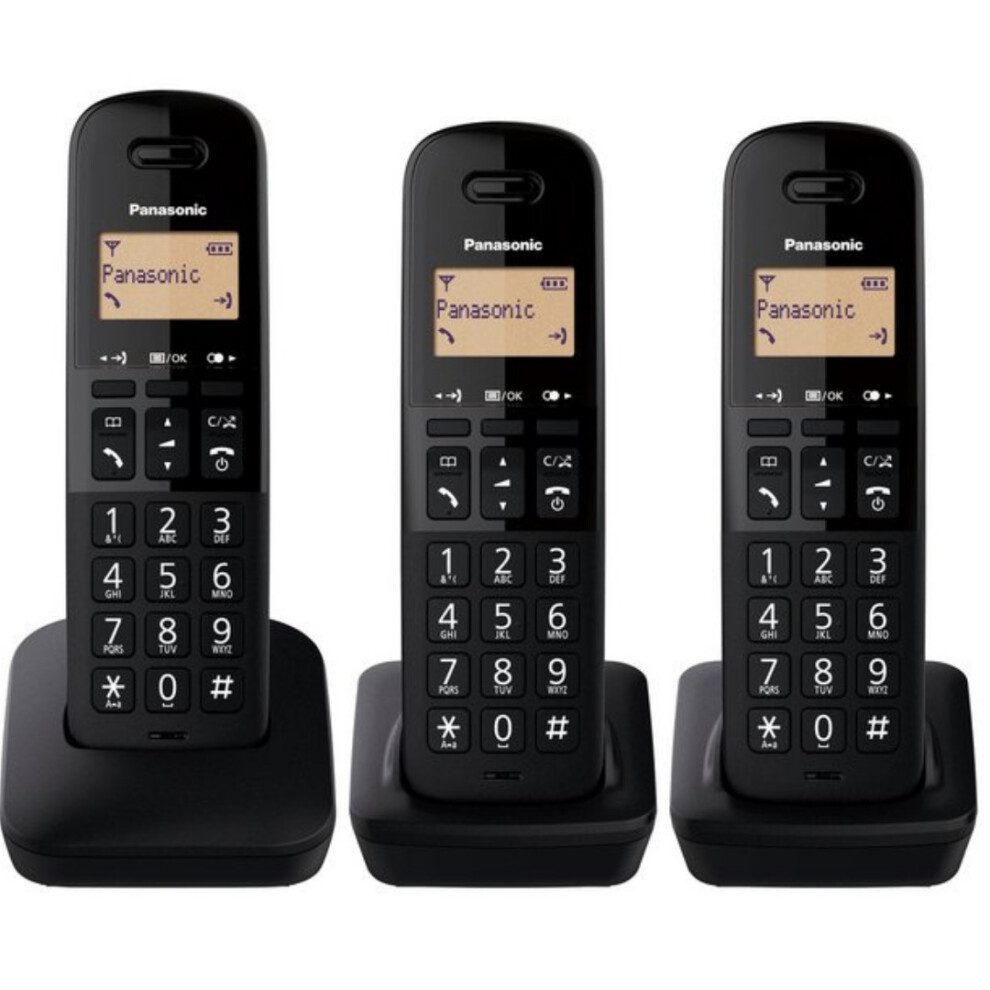Panasonic Kx-Tgb613eb Trio Digital Cordless Telephone With Call Block