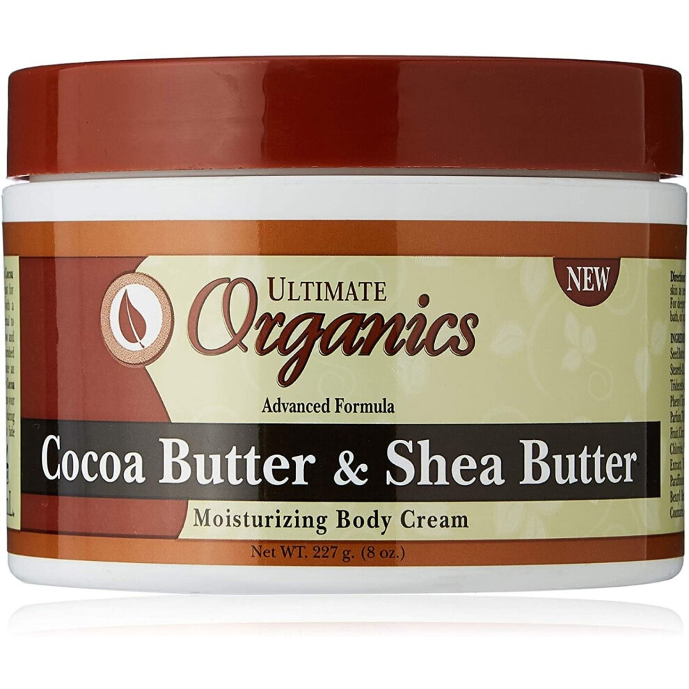 Ultimate Organics Cream Cocoa & Shea Butter Body 8Oz/227G