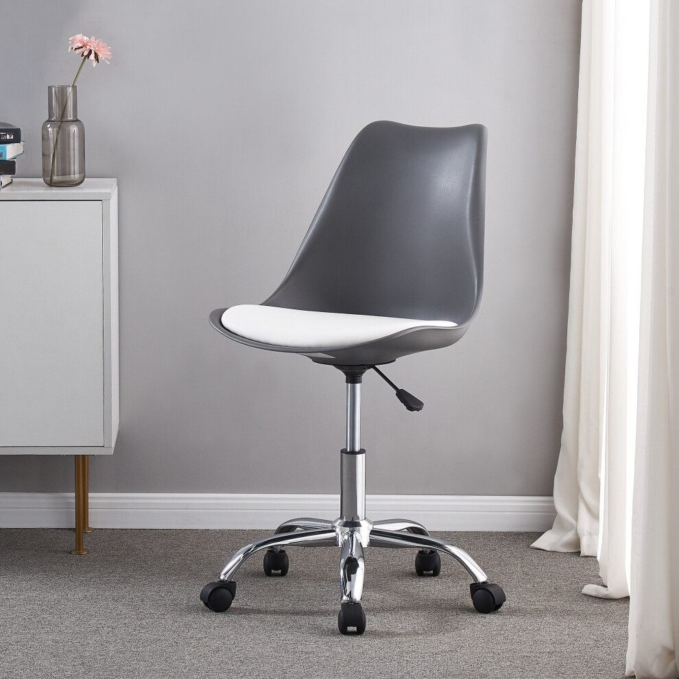 Charles Jacobs Adjustable Tulip Desk Chair Office Furniture Swivel Stool Seat