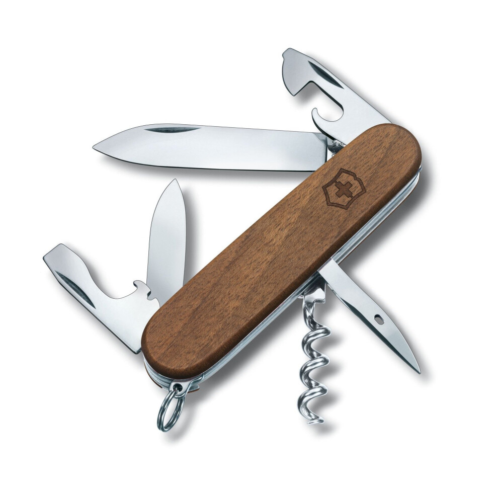 Victorinox Spartan Wood Swiss Army Knife - Walnut Handles - Genuine Swiss Made