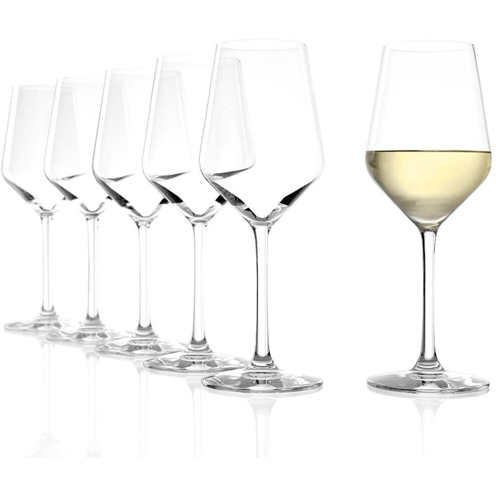 StÃ¶lzle Lausitz Revolution White Wine Glasses, 365ml, 6-piece set, highly functional white wine goblets, versatile white wine glasses