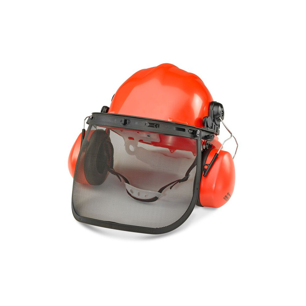 Forestry Hard Hat Chainsaw Safety Helmet Mesh Visor, Ear Defenders, Sweatband 5030566063497