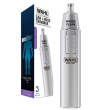 Wahl 5560-500 Rinseable Ear & Nose Hair Trimmer, Battery-Operated, Wet/Dry, Stainless Steel Blades