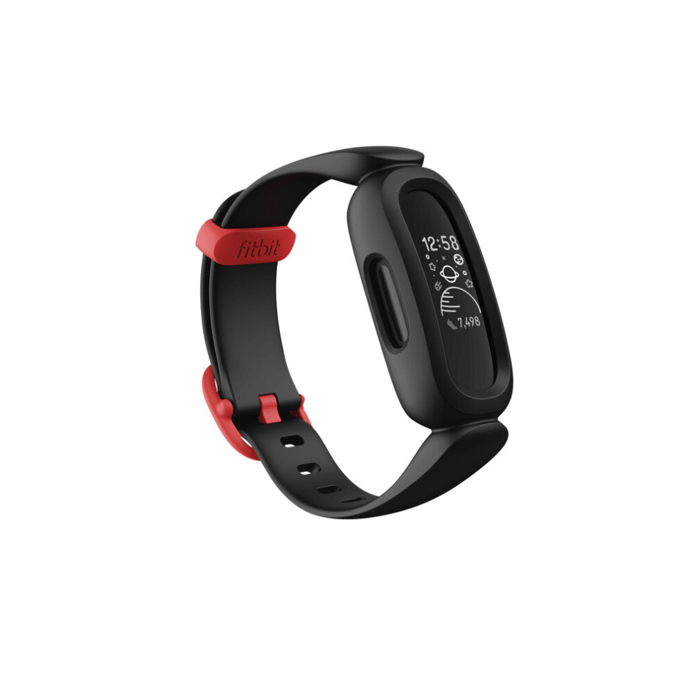 Fitbit Ace 3 Pmoled Wristband Activity Tracker Red Black