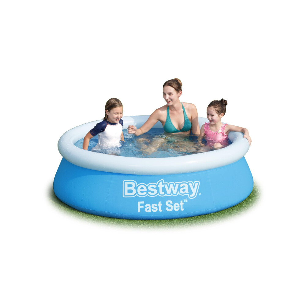 BESTWAY FAST SET SWIMMING POOL 6' X 20 FOR KIDS AND ADULTS BLUE