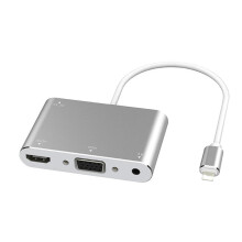 Lightning zu HDMI+VGA+Audio Drei-in-Eins-Konverter für Iphone