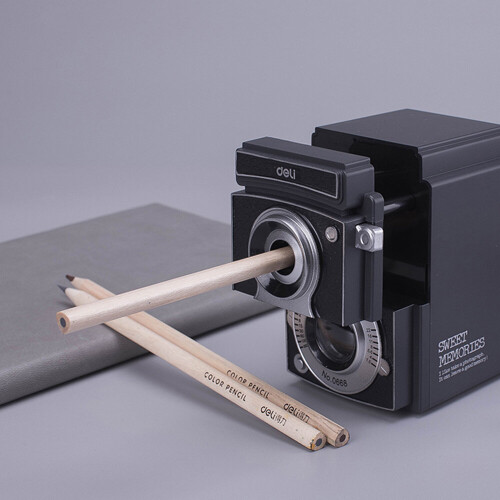 Retro Camera Pencil Sharpener Creative Hand-Cranked Pencil Sharpener Pencil Planer Multi-Function Adjustable Pencil Sharpener 2