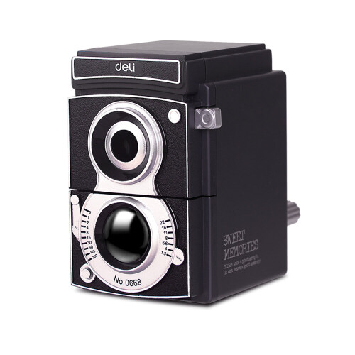 Retro Camera Pencil Sharpener Creative Hand-Cranked Pencil Sharpener Pencil Planer Multi-Function Adjustable Pencil Sharpener