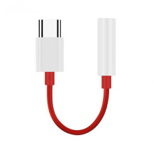 Mobile Phone Recording Microphone Live Broadcast Red Adapter Cable Metal Adapter