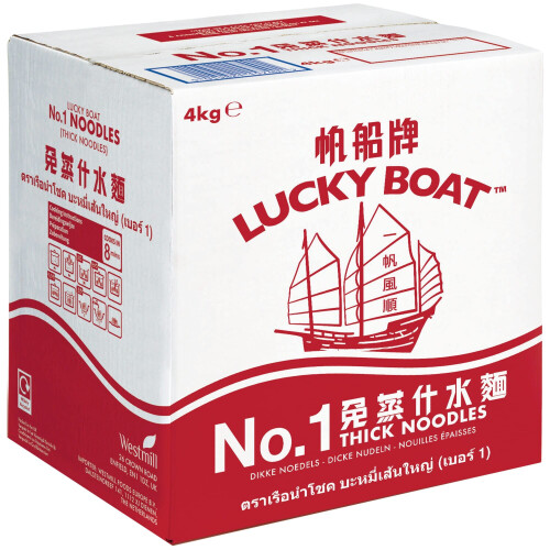 Lucky Boat No.1 Thick Noodles - 1x4kg