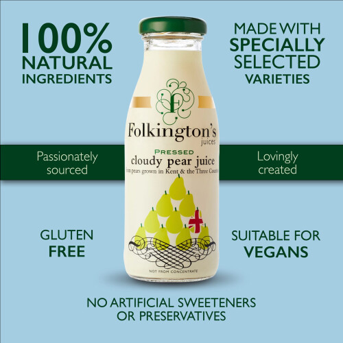 Folkingtons Cloudy Pear Juice - 12x250ml 2