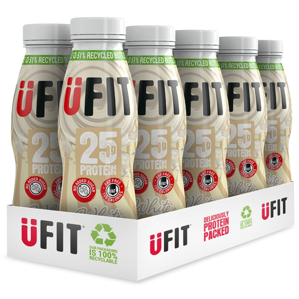 Ufit Chocolate Flavour High Protein Milkshake - 10X330ml White