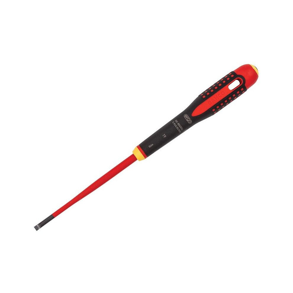 Bahco ERGO Slim VDE Insulated Slotted Screwdriver 6.5 x 150mm BE-8255SL-image-OPC-P7DKNVG-NEW