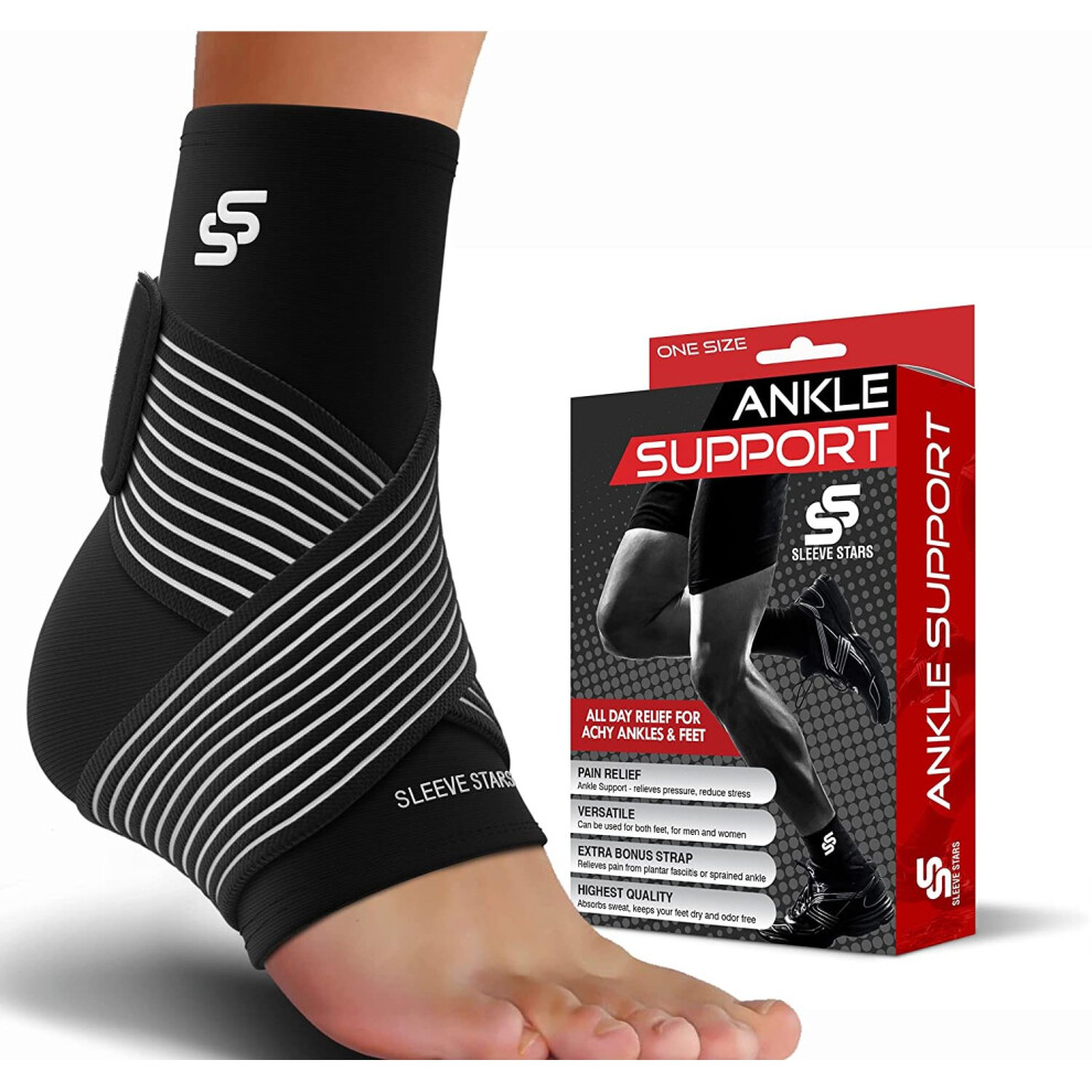 Sleeve Stars Ankle Brace for Plantar Fasciitis and Ankle Support, Ankle Sleeve for Compression - Heel Brace, Achilles Tendonitis Brace,Single