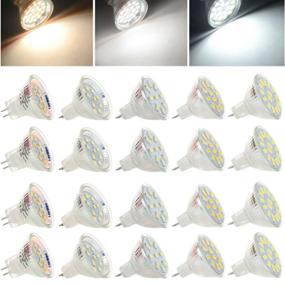 (5733 SMD & 4W, Cool White ) MR11 GU4.0 LED Spotlight Bulb 2W 3W 4W 12V 24V 5733 2835 SMD Bright White Lamp